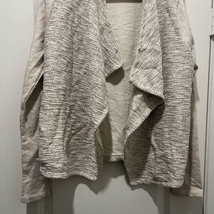 Lucky Brand Cream and Gray Cardigan